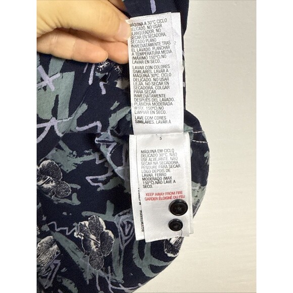 Quicksilver Men’s Hawaiian Boarding Shirt Navy Blue Slim Fit Cotton Size Medium - Picture 11 of 11